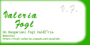 valeria fogl business card